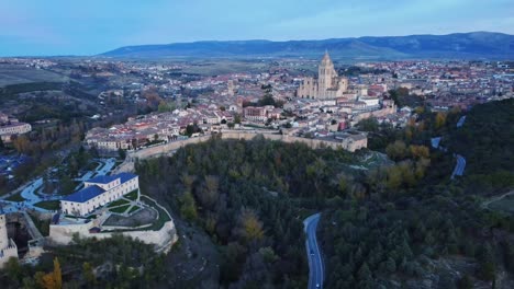 medieval cathedral in middle of town