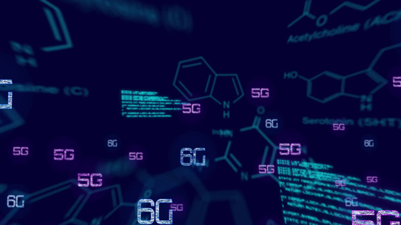 Animation of chemical formula and data processing over 6g texts