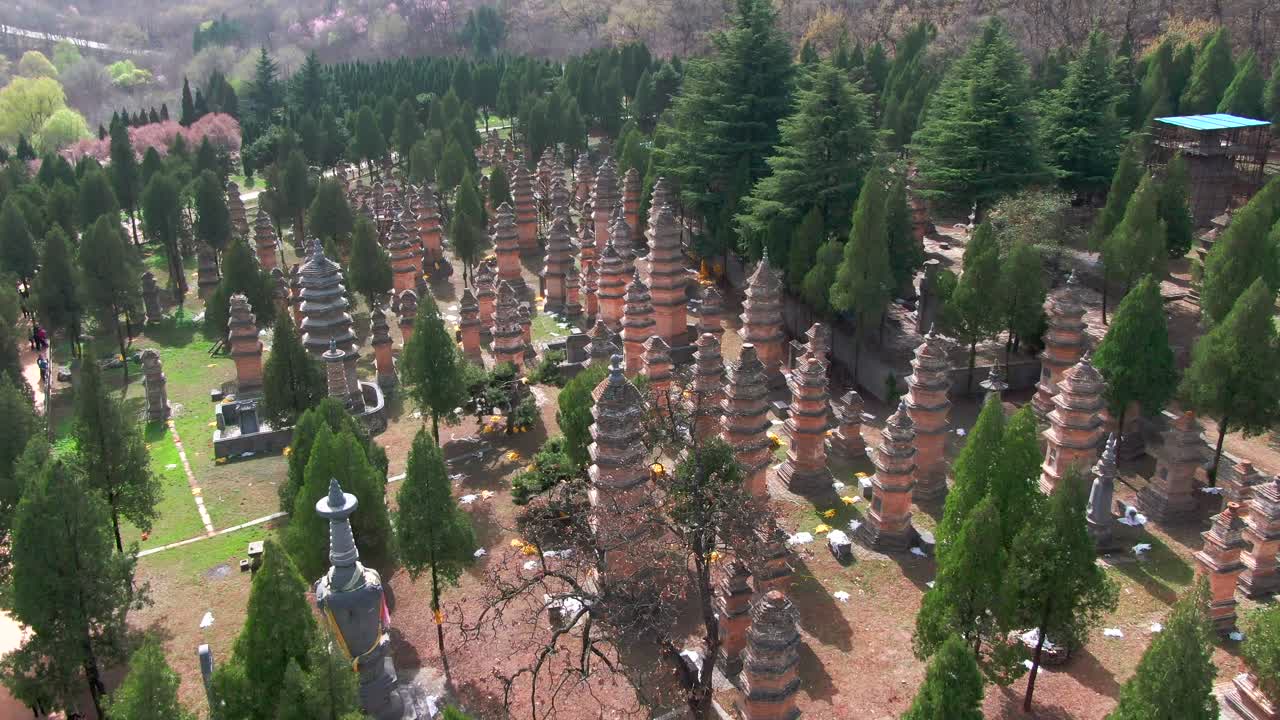 Buddhist pagodas after the death of eminent monks，The cemetery of monks in Shaolin Temple