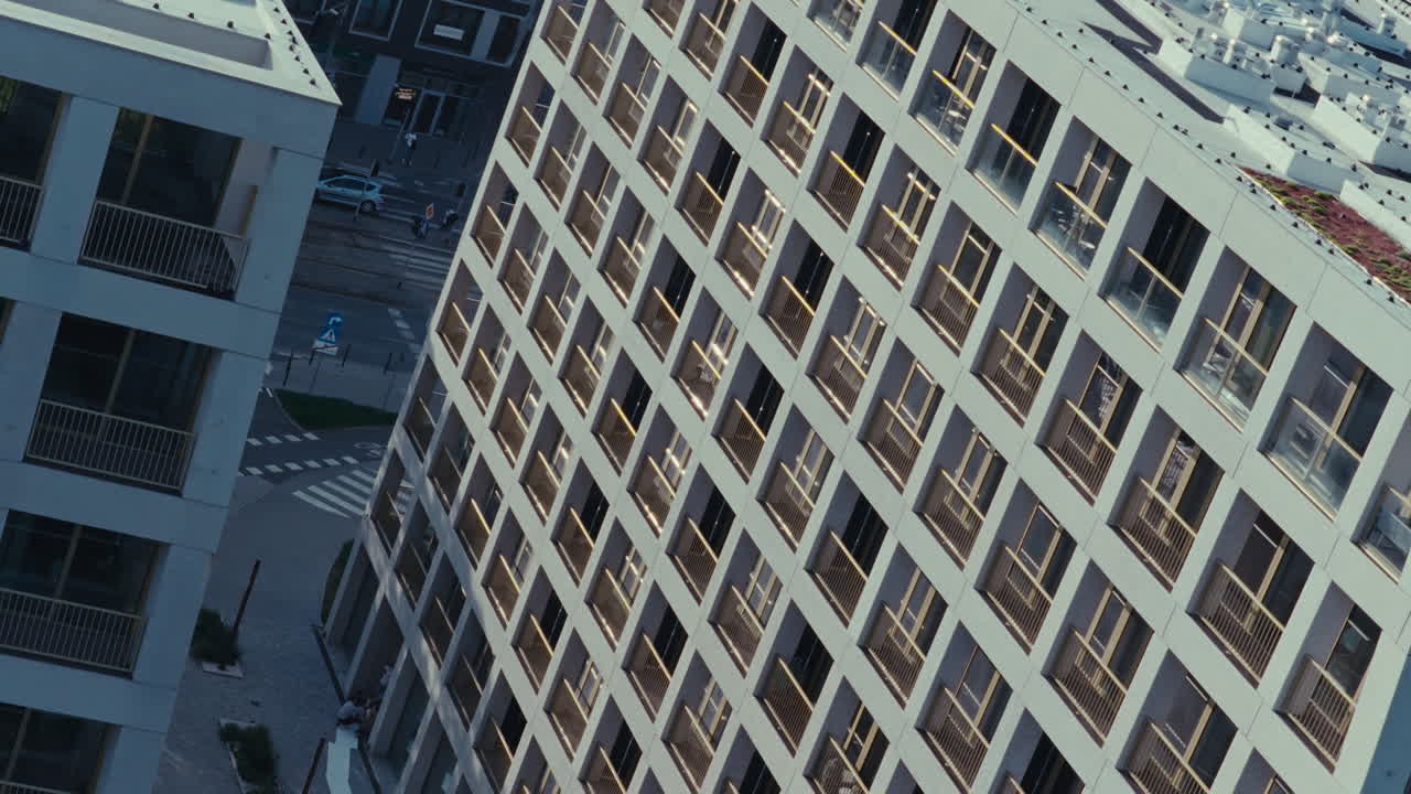 Modern Apartment Buildings in Urban Setting