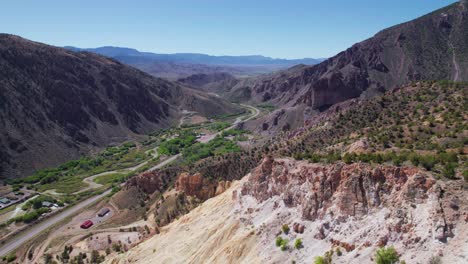 Aerial-Fly-Over-of-Big-Rock-Candy-Mountain