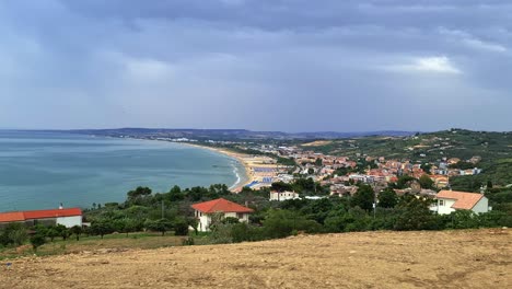 panoramic wide view of vasto gulf in abruzzo, italy