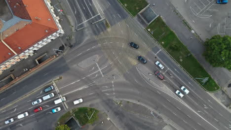 Aerial-View-of-a-Hungary-City-traffic