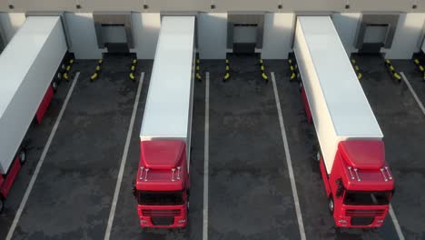 semi trucks at warehouse loading dock