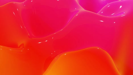 stylish abstract looped background, changing surface of soft translucent material like peach jelly. creative soft bright 3d bg with inner glow for festive events 4k. red orange yellow gradient.