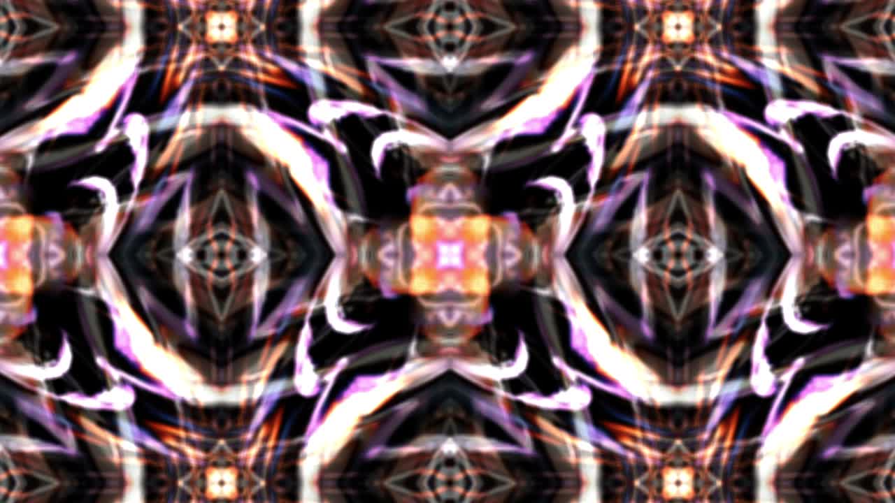 el fondo abstracto en bucle sin costuras de 4k de brillo de matriz digital forma líneas de ilusión de caos, superficies estructuras simétricas en patrón caleidoscópico. tema abstracto de tecnología de ciencia ficción con ondas que fluyen.