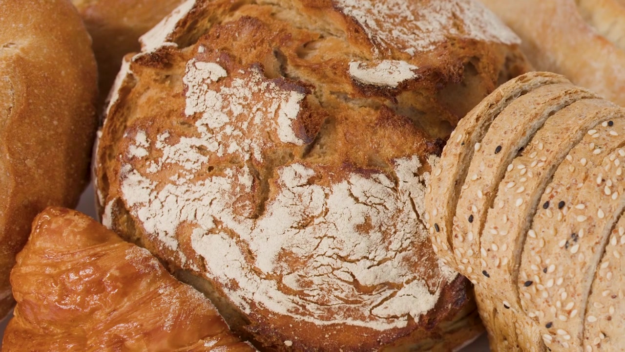 Assortment of Freshly Baked Artisan Bread and Pastries