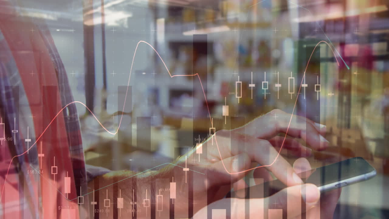 스마트 폰을 이용한 통계 및 데이터 처리의 애니메이션