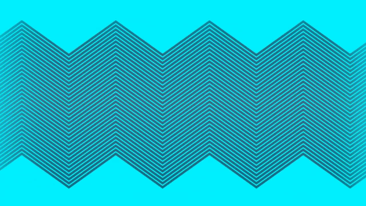 animación de líneas en zigzag que se mueven sobre un fondo azul