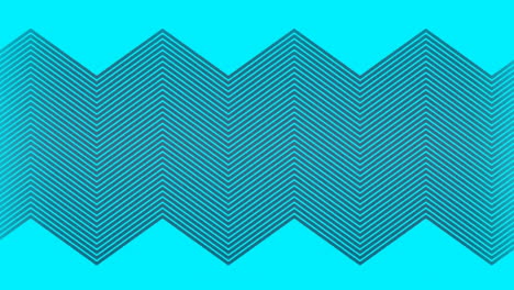 animation of zig zag lines moving over blue background