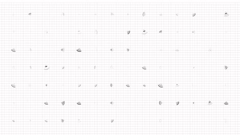 wi-fi icon animation loop. Seamless pattern background. small wi-fi icons slowly blink on grid. white backdrop