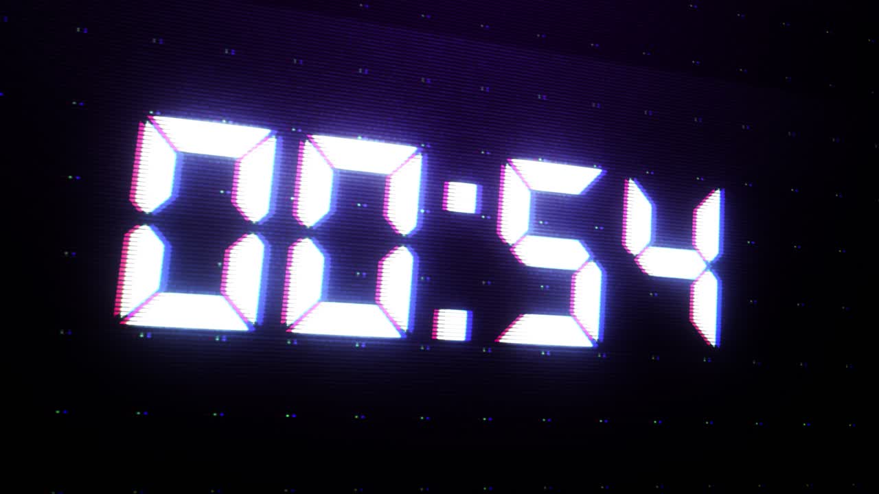 Glitched Digital Clock Display