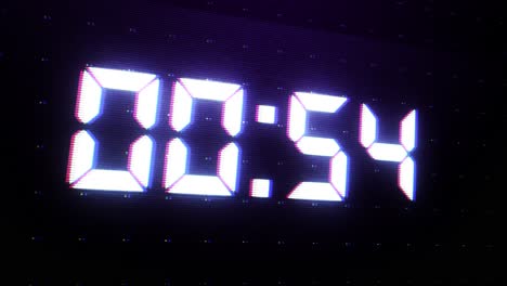glitched digital clock display