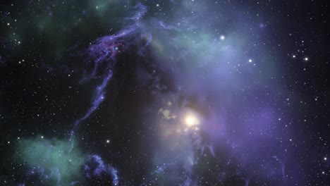 view of deep space nebula with stars