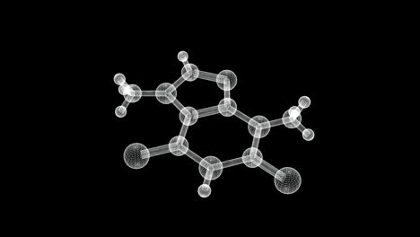 hologram screen of a molecule - loop