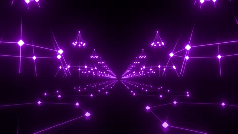 abstract glowing purple tunnel