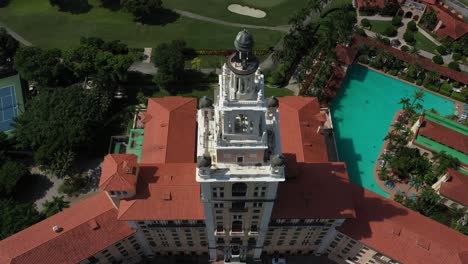 aerial shot of the famous biltmore hotel miami coral gables florida