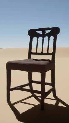 antique chair in the desert