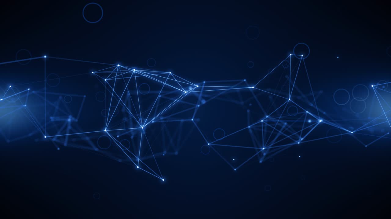 plexus abstracto de red títulos de tecnología ciencia de fondo bucle