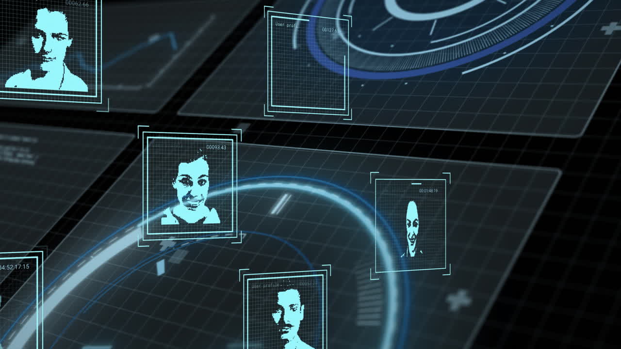 Animation of user photos and data processing in digital space