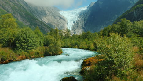 Mountain-River-And-Brixdal-Glacier-In-The-Background-The-Incredible-Landscapes-Of-Norway