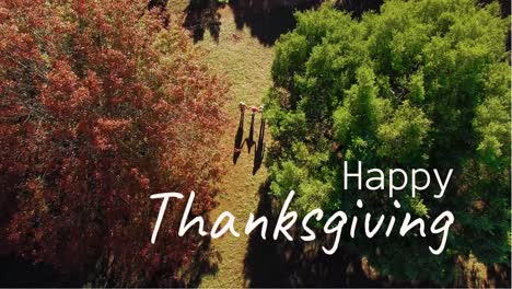 digitally generated video of happy thanksgiving 4k