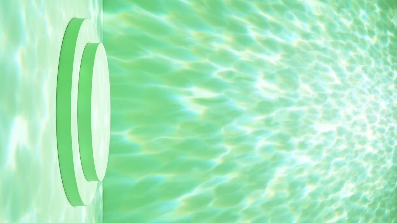 중앙 플랫폼 수직으로 에테르 녹색 파동 배경