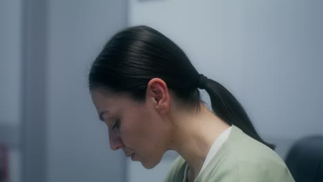 woman in profile view