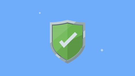 animación del servicio de seguros con escudo