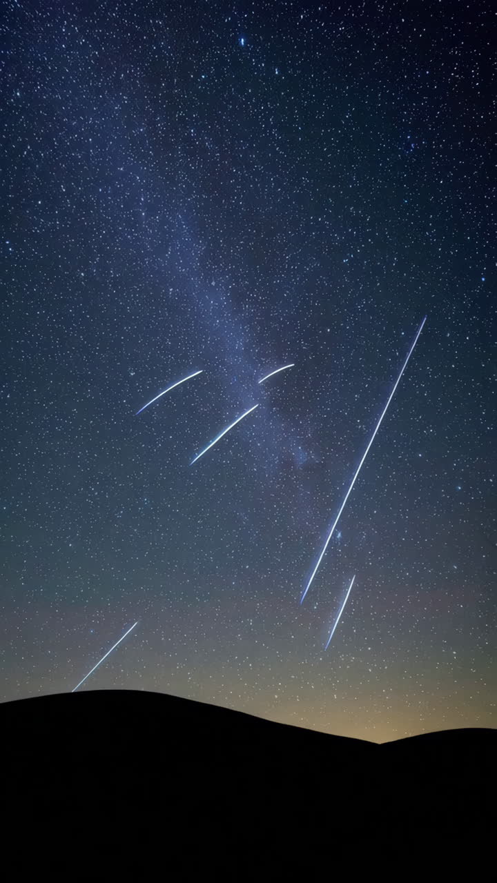 Night Sky with Meteors