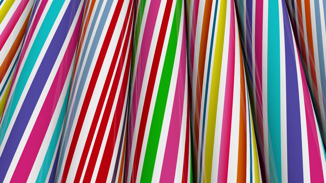 무지개 줄무로 된 사탕통 루프.