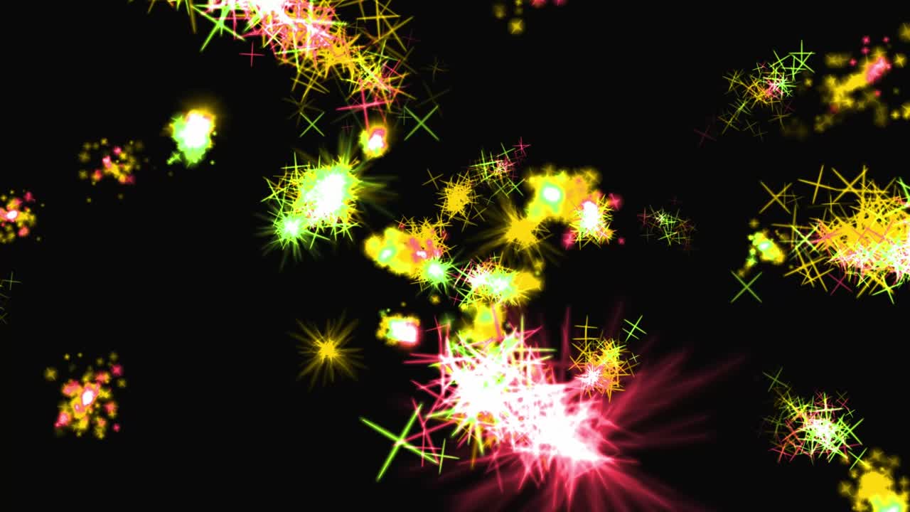 animación de partículas de estrellas brillantes gráficos de movimiento