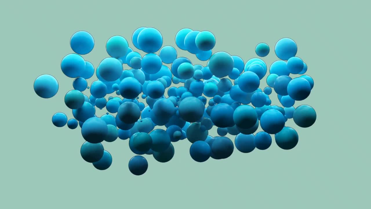 Digitally generated video of bubbles