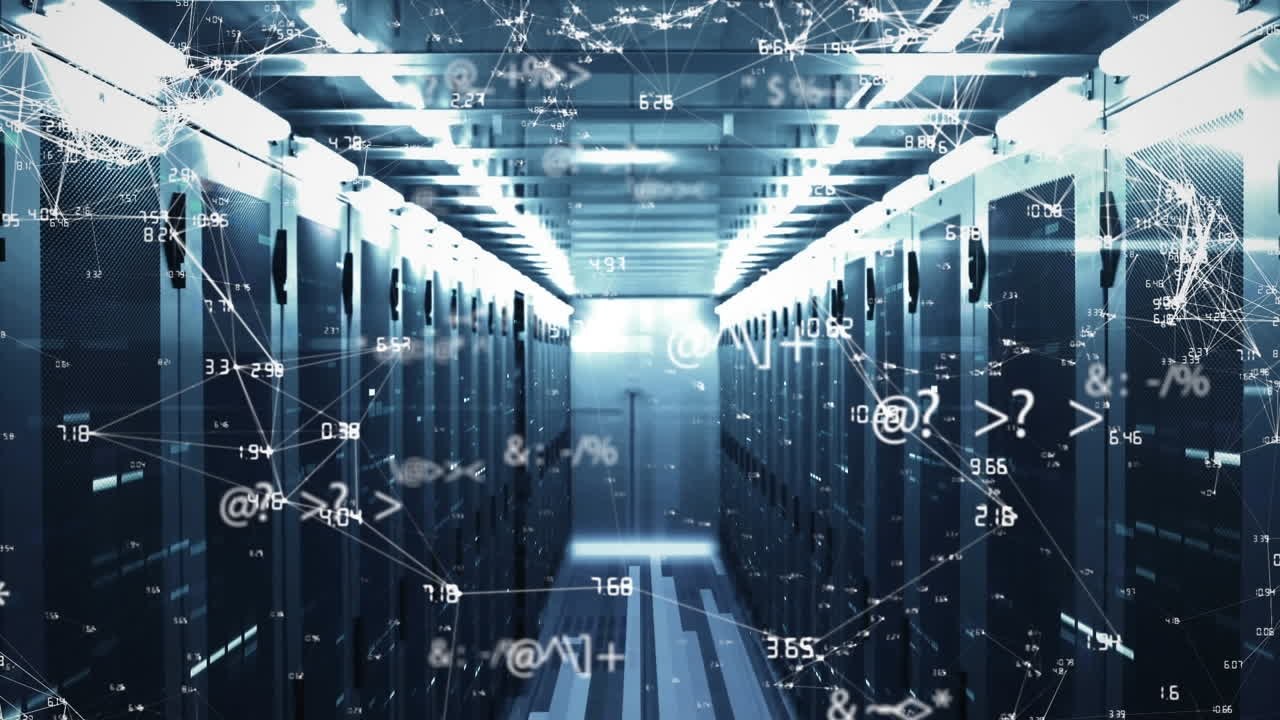 Animation of network of connections over computer servers