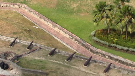 the cannons of castillo de san felipe de barajas, cartagena, colombia