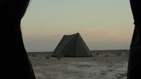 tent seen from tent interior