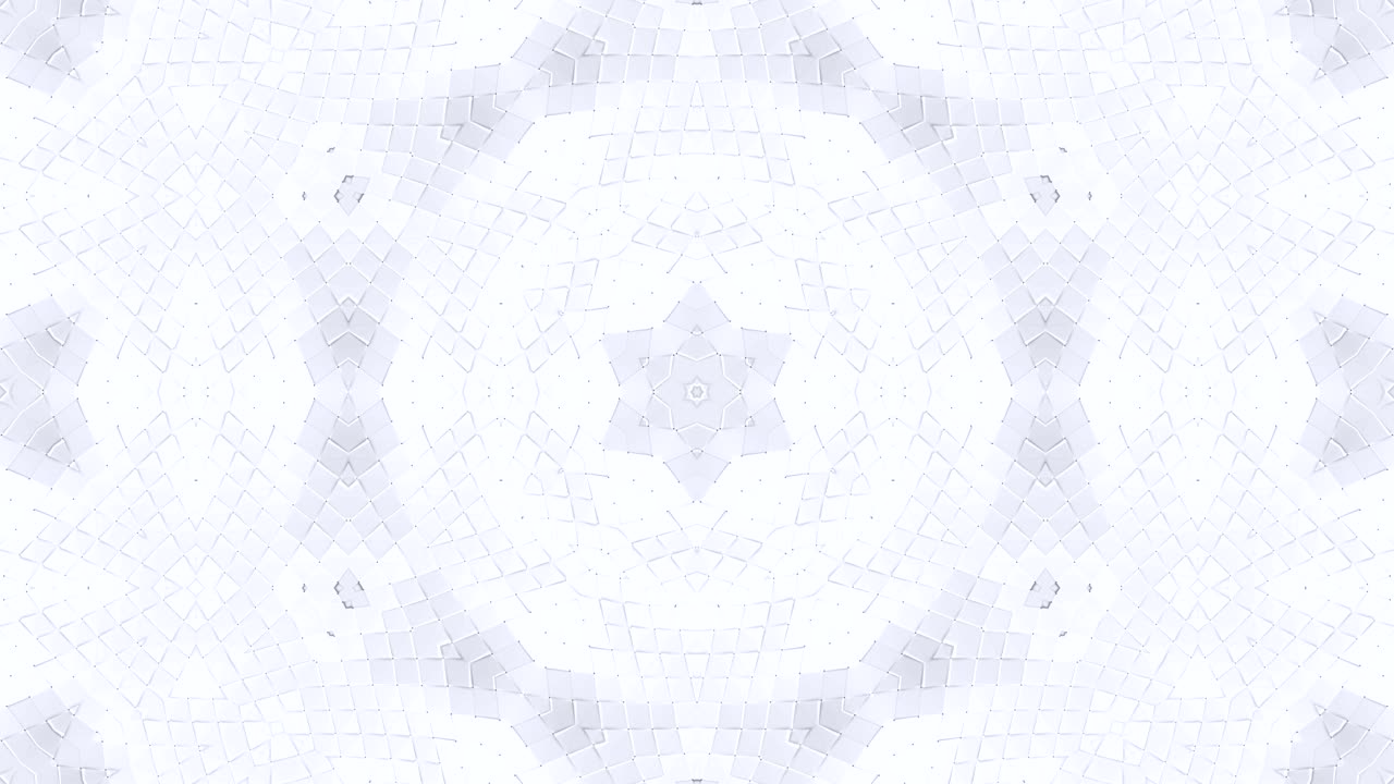 4k에서 움직이는 스테인드 글래스 또는 칼레도스코프 효과로 낮은 기하학적 추상적인 배경, 루프 3d 애니메이션, 인기 있는 낮은 폴리 스타일의 원활한 영상.