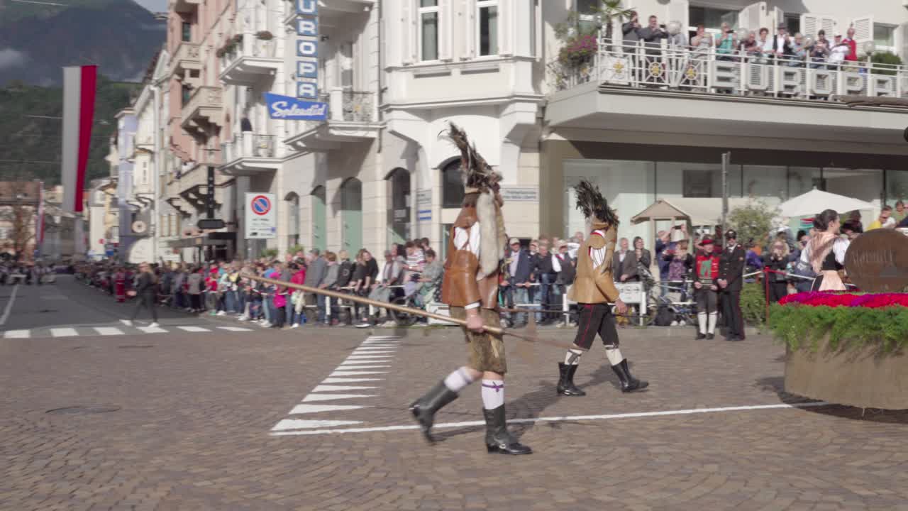 Traditional Wine Harvest Parade in the Alps