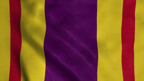 ciales flag, city of puerto rico, waving in wind. realistic flag background