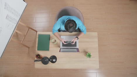 person working at a desk