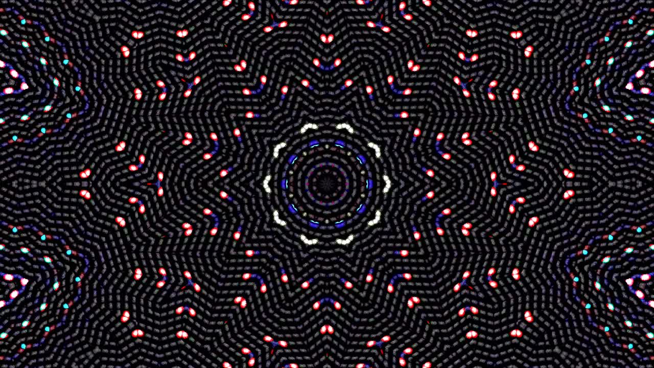 Beautiful abstract kaleidoscope that shines, a radiant light that regulates the subtle movements