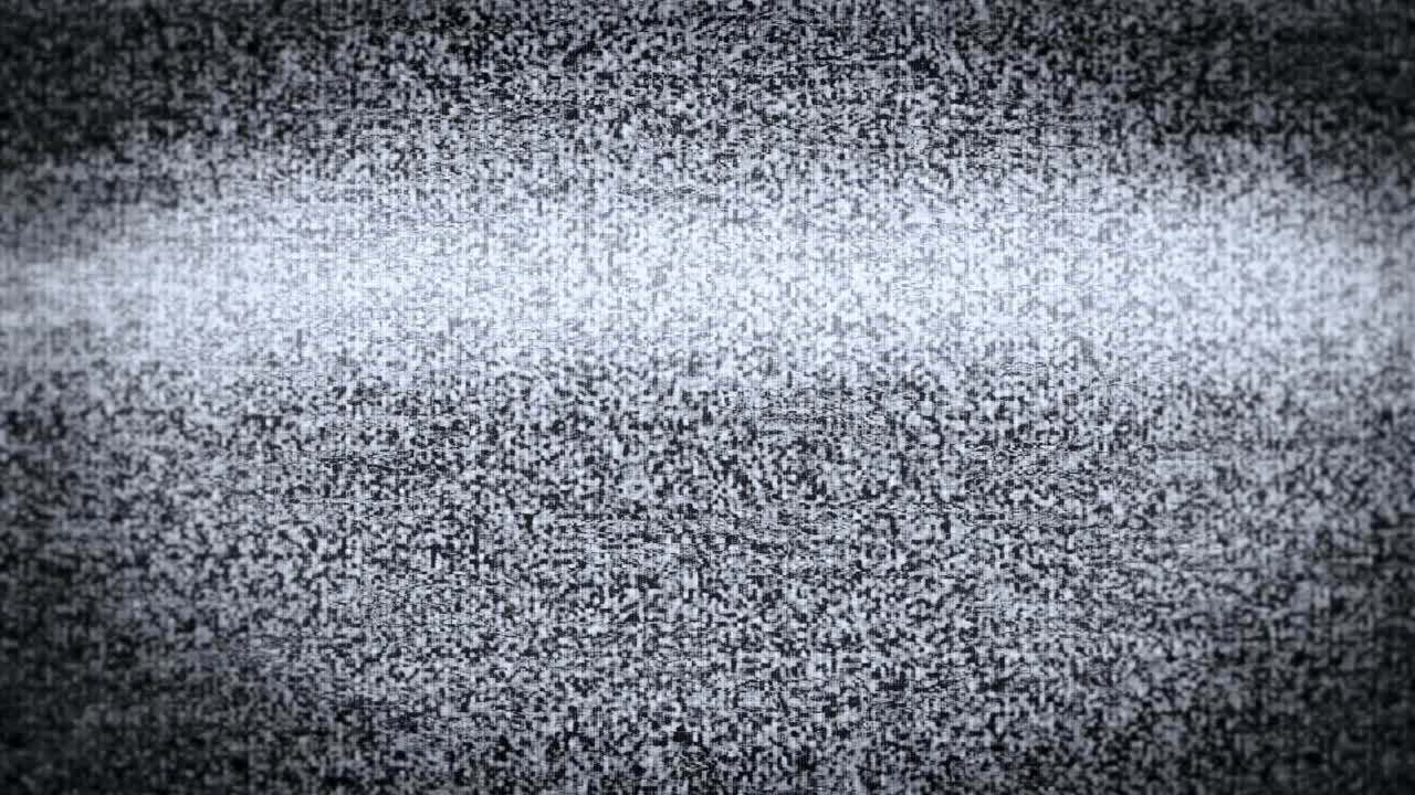 Glitching Human Silhouette Appears in TV Static