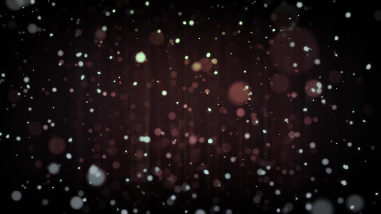 particelle astratte che volano animazione in sfocatura