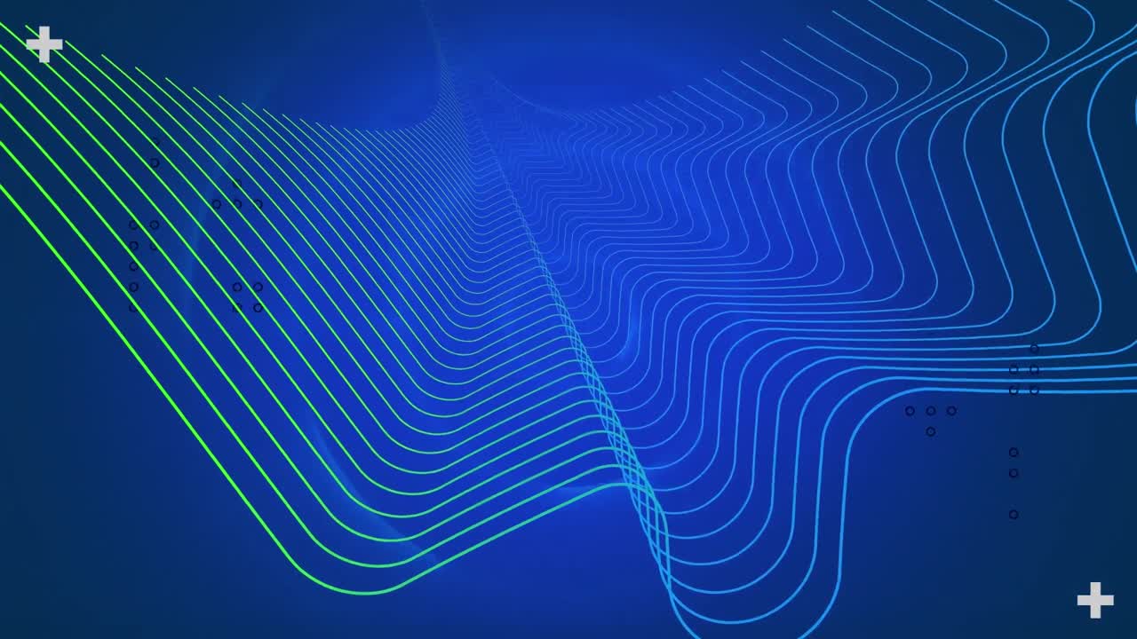 Animation of brain with business texts over shapes