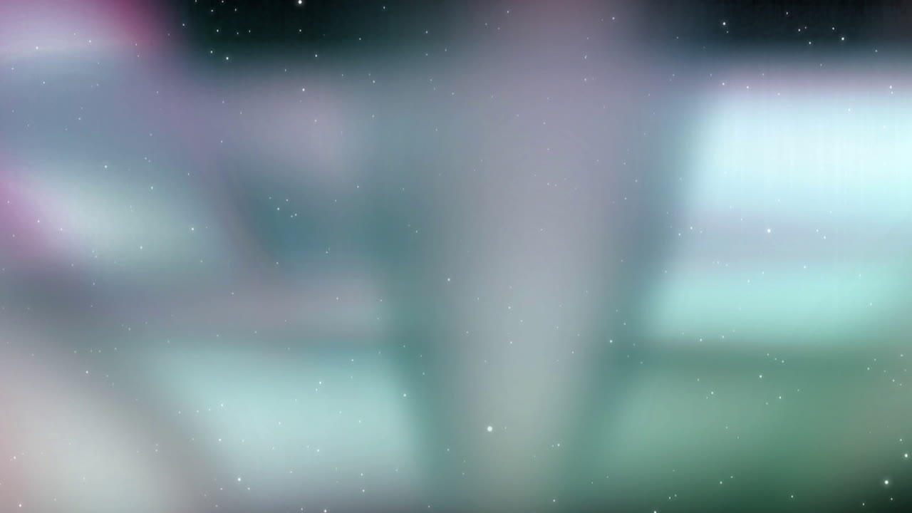 Animation of glowing light trails moving over dark background