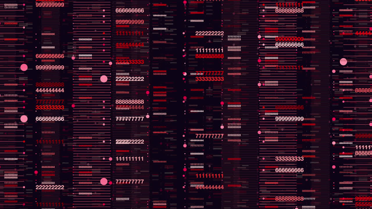 Colorful number and symbol pattern arranged in order