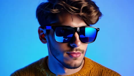 hombre elegante con gafas de sol