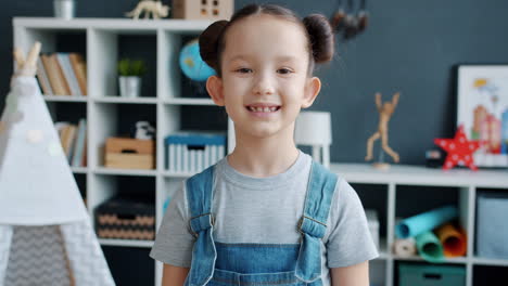 smiling girl in playroom
