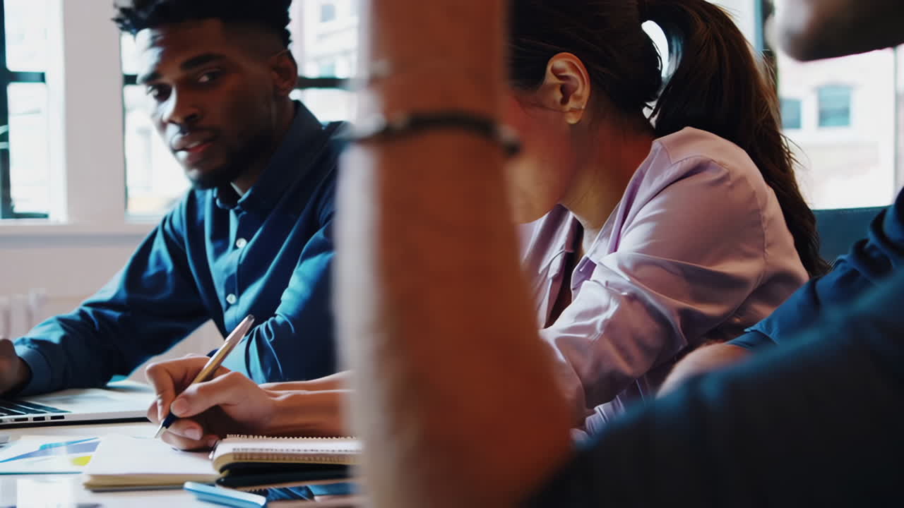reunión de negocios en una oficina moderna