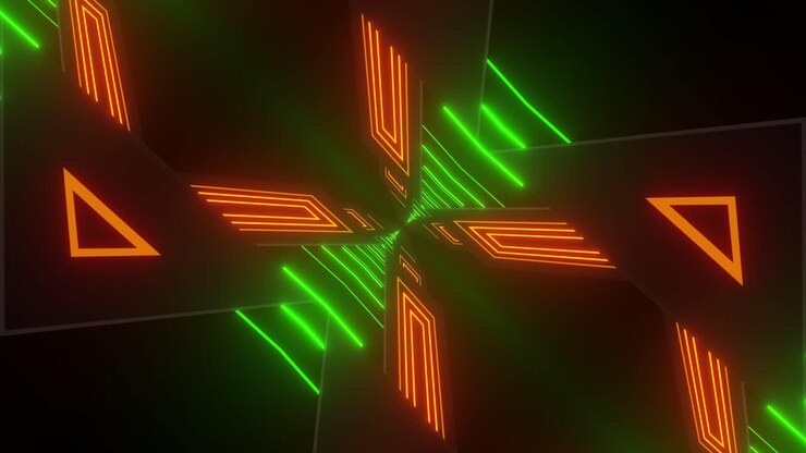 Neon Geometric Tunnel
